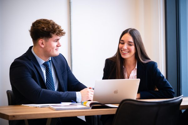 sixth form pupils interacting at finborough school
