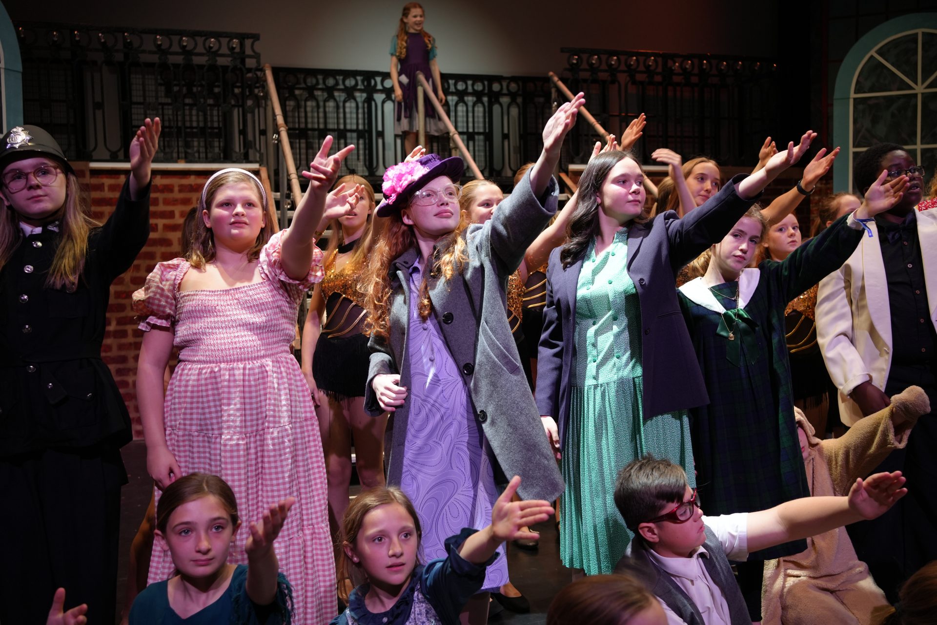 Children from Finborough School dressed as orphans for the musical Annie